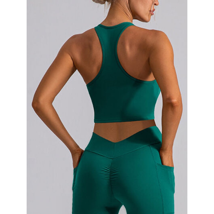 Square Neck Racerback Cropped Tank Apparel and Accessories