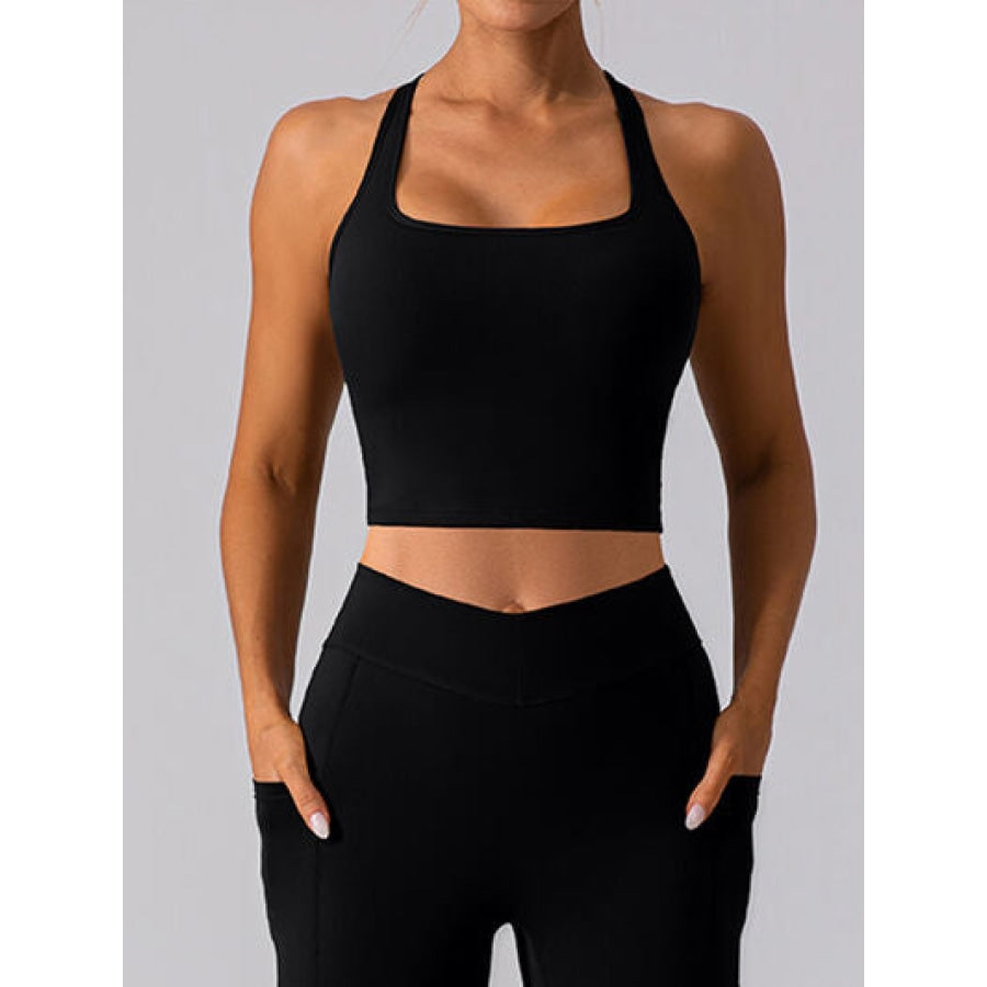 Square Neck Racerback Cropped Tank Apparel and Accessories