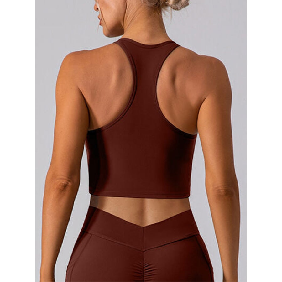 Square Neck Racerback Cropped Tank Apparel and Accessories