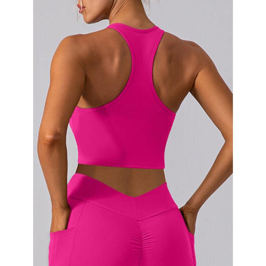 Square Neck Racerback Cropped Tank Apparel and Accessories