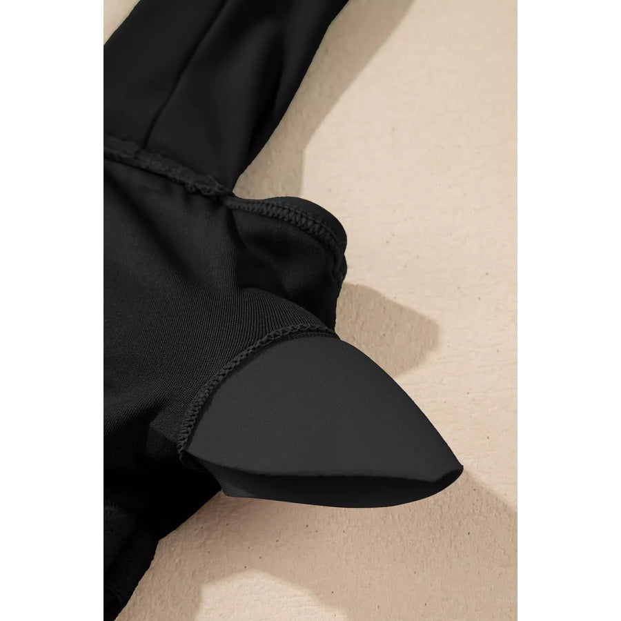 Square Neck Ruched Tommy Control One Piece Swimsuit Apparel and Accessories