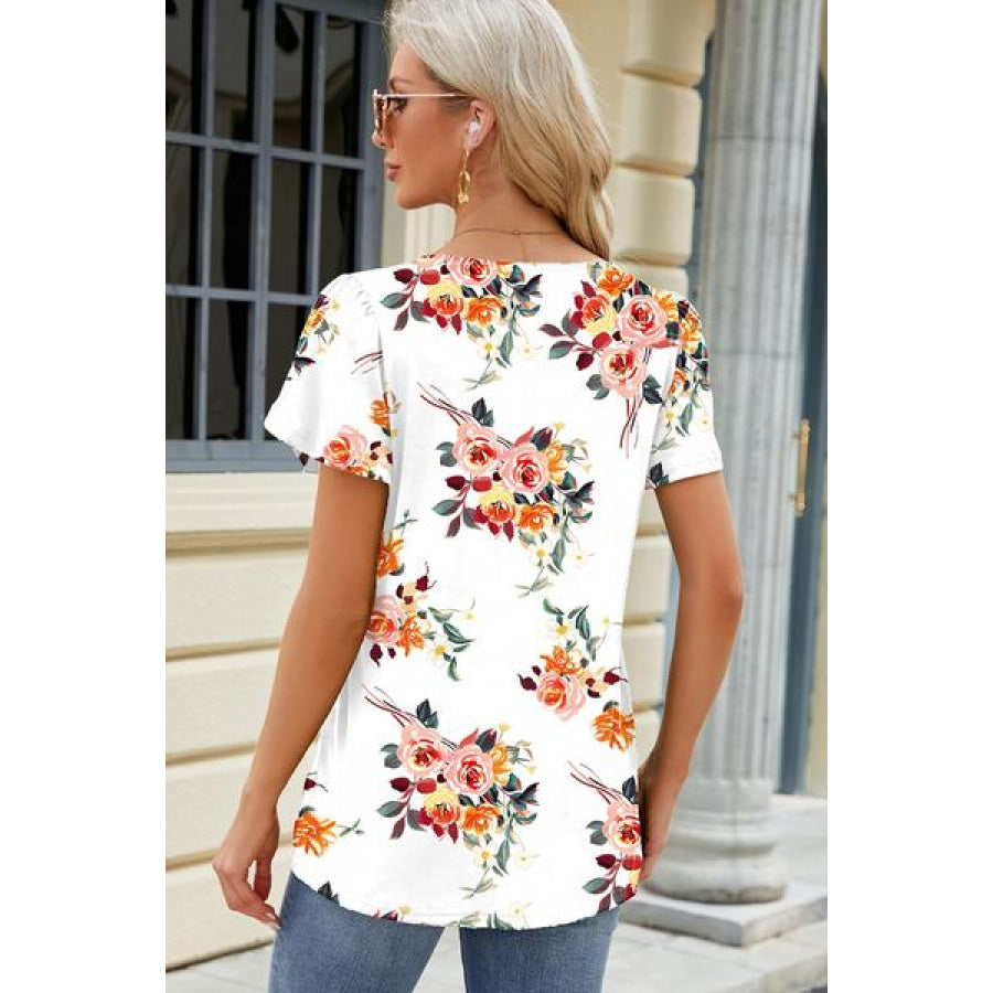 Square Neck Short Sleeve T - Shirt Apparel and Accessories