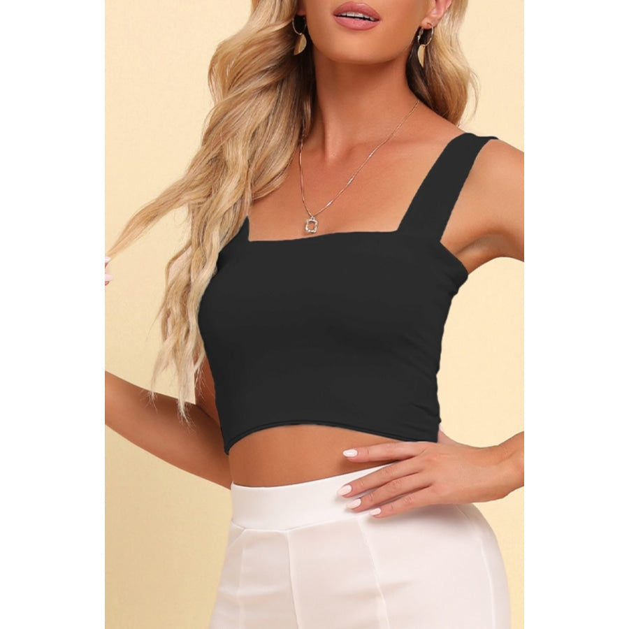 Square Neck Sleeveless Knit Top