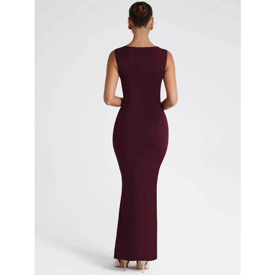 Square Neck Sleeveless Maxi Dress Apparel and Accessories