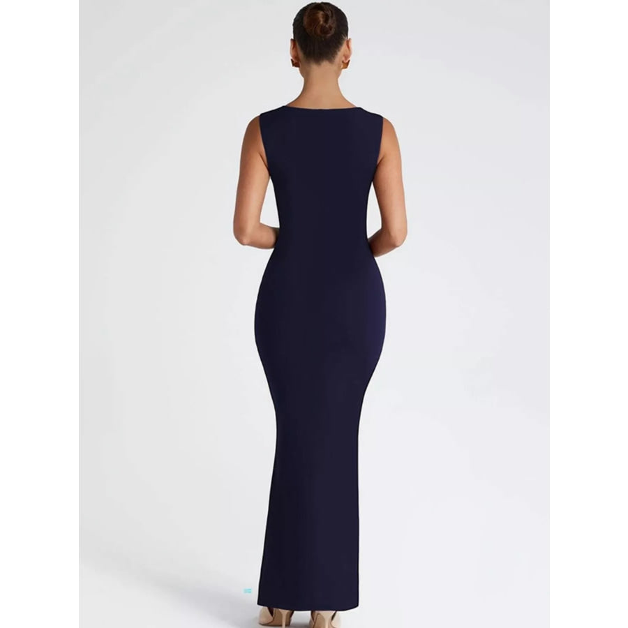 Square Neck Sleeveless Maxi Dress Apparel and Accessories