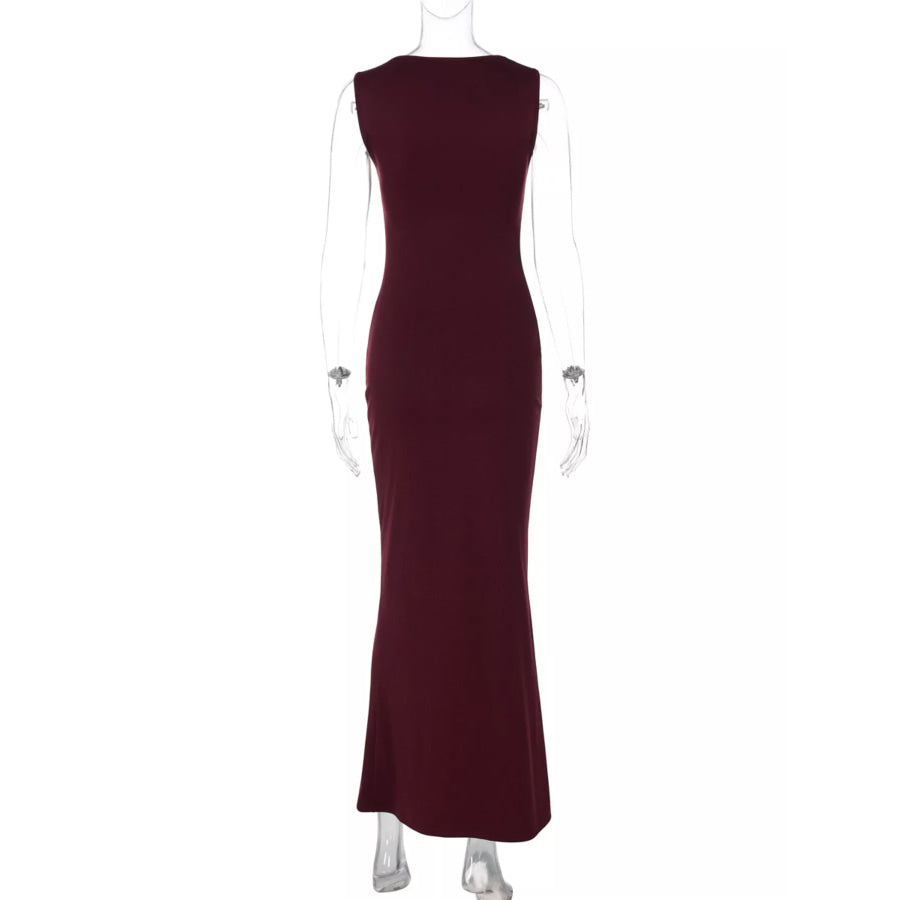 Square Neck Sleeveless Maxi Dress Apparel and Accessories