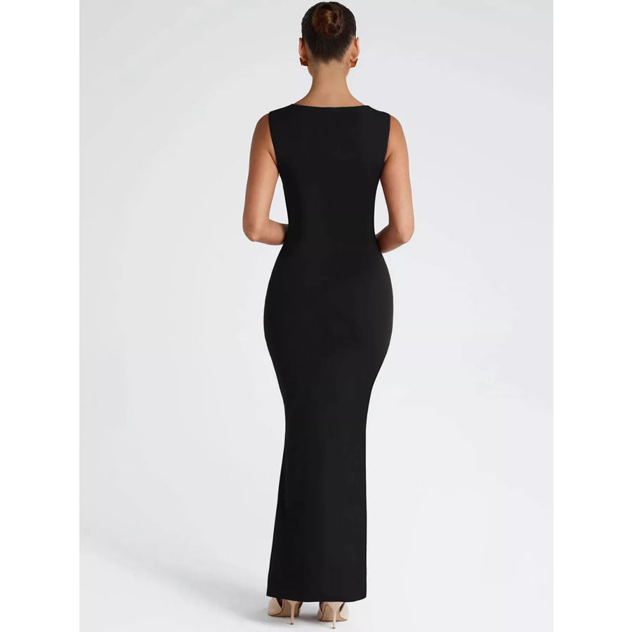 Square Neck Sleeveless Maxi Dress Apparel and Accessories