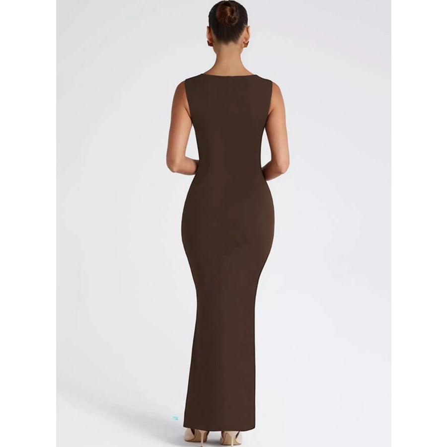 Square Neck Sleeveless Maxi Dress Apparel and Accessories