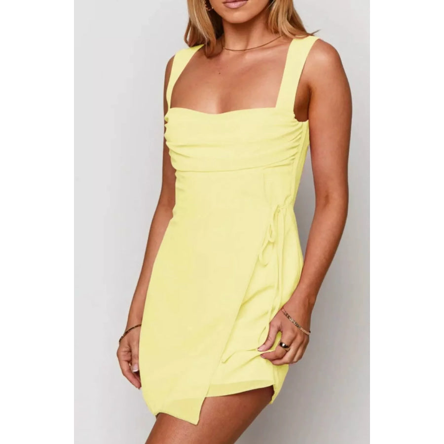 Square Neck Sleeveless Mini Dress Apparel and Accessories