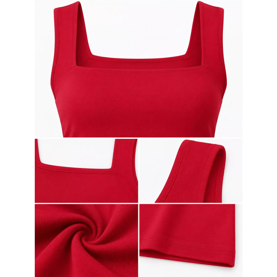 Square Neck Slim-Fit Tank Apparel and Accessories