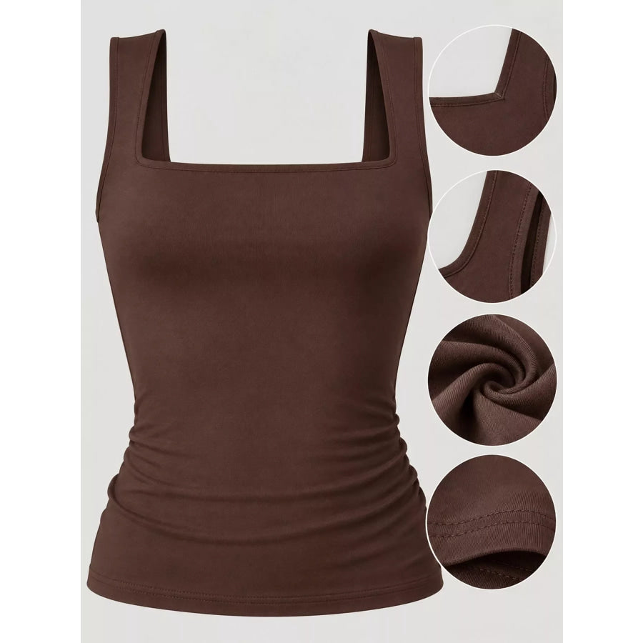 Square Neck Slim-Fit Tank Apparel and Accessories