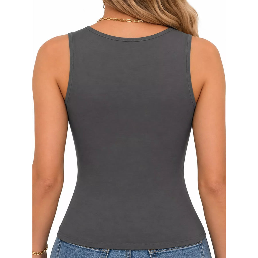 Square Neck Slim-Fit Tank Apparel and Accessories