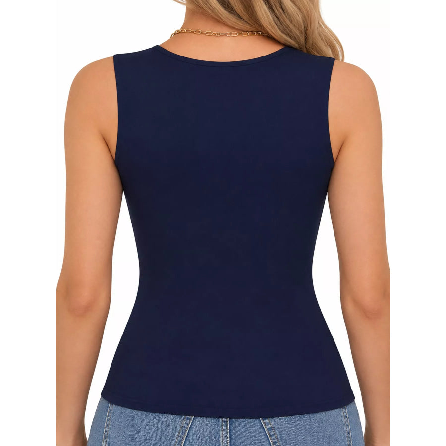 Square Neck Slim-Fit Tank Apparel and Accessories