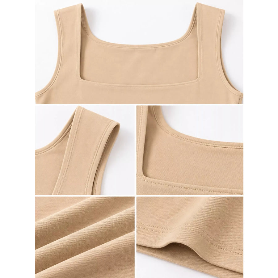 Square Neck Slim-Fit Tank Apparel and Accessories