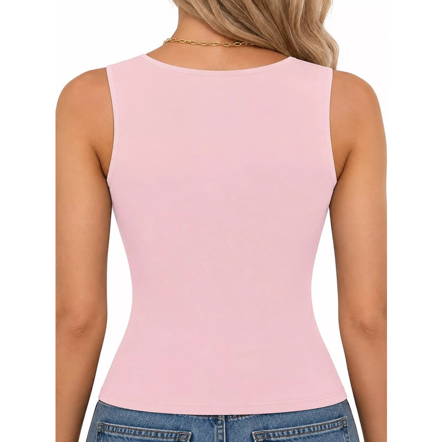 Square Neck Slim-Fit Tank Apparel and Accessories