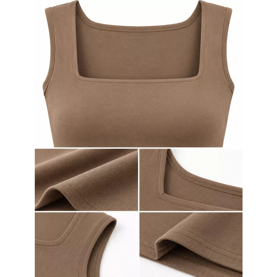 Square Neck Slim-Fit Tank Apparel and Accessories