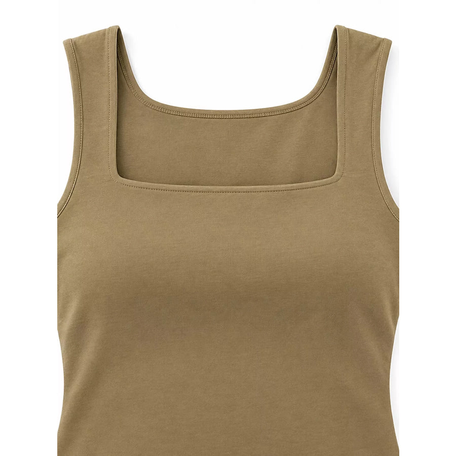 Square Neck Slim-Fit Tank Apparel and Accessories