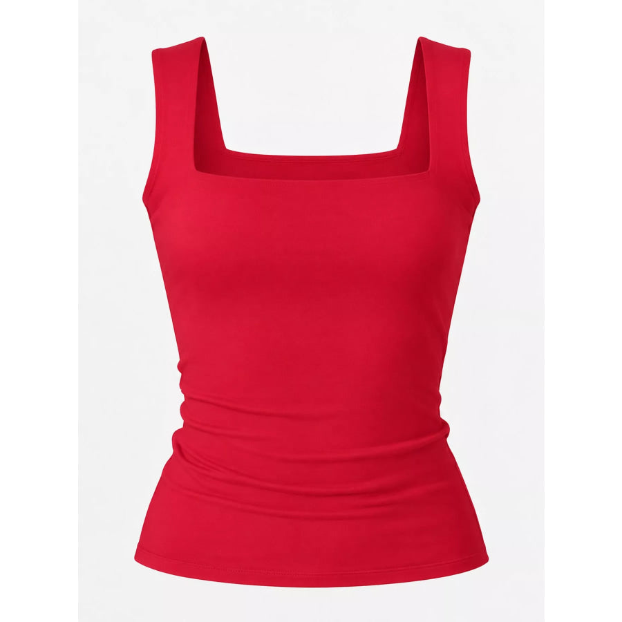 Square Neck Slim-Fit Tank Apparel and Accessories