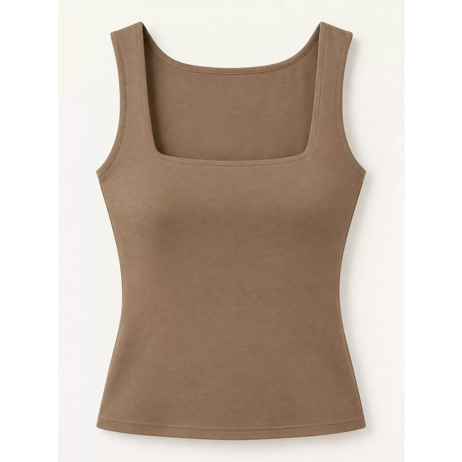 Square Neck Slim-Fit Tank Apparel and Accessories