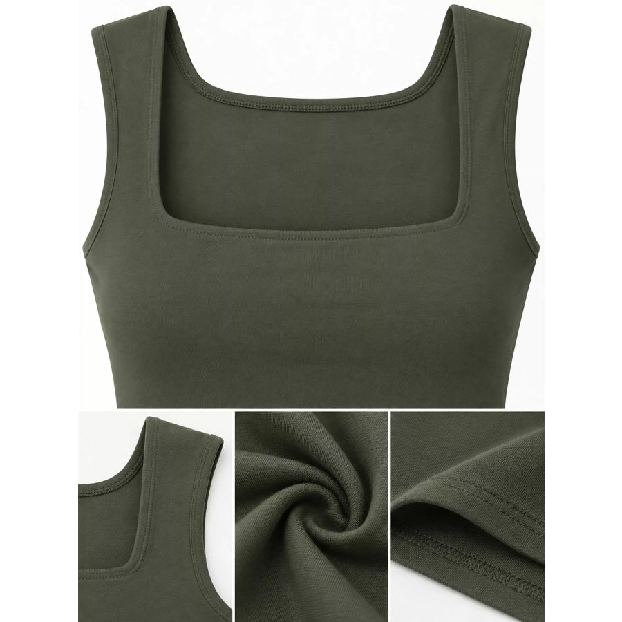Square Neck Slim-Fit Tank Apparel and Accessories