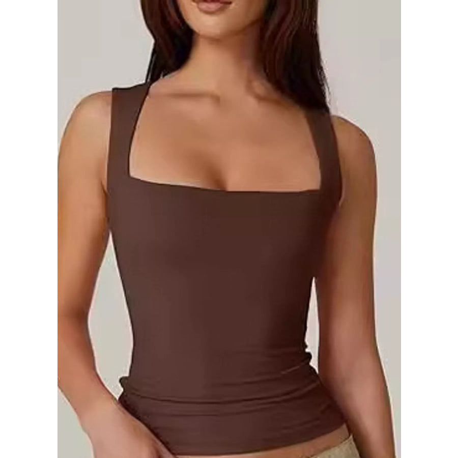 Square Neck Slim-Fit Tank Apparel and Accessories