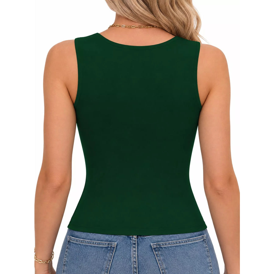 Square Neck Slim-Fit Tank Apparel and Accessories