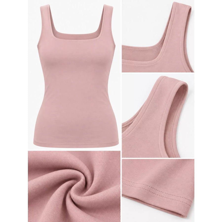 Square Neck Slim-Fit Tank Apparel and Accessories
