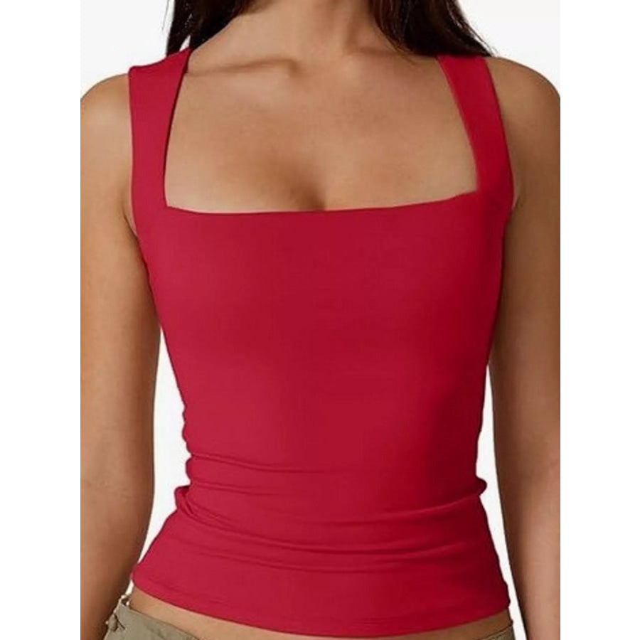 Square Neck Slim-Fit Tank Apparel and Accessories