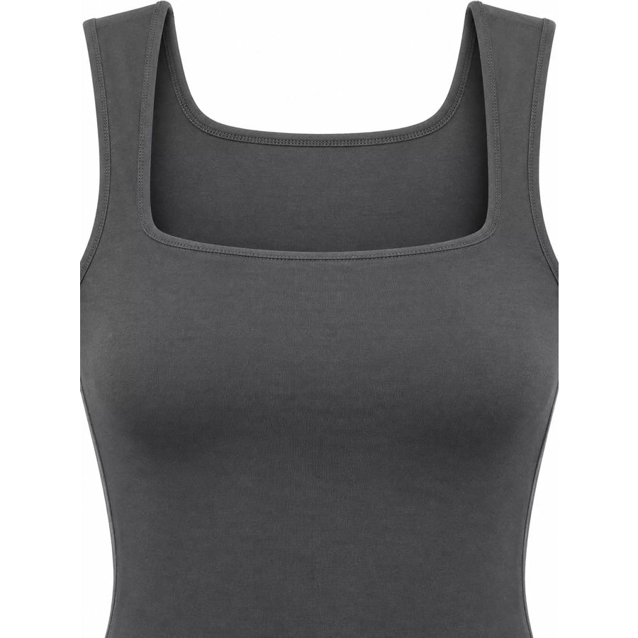 Square Neck Slim-Fit Tank Apparel and Accessories