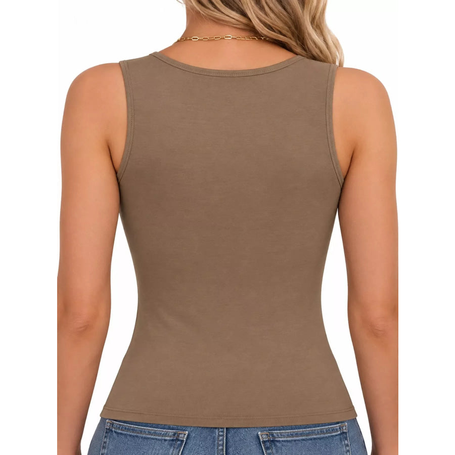 Square Neck Slim-Fit Tank Apparel and Accessories