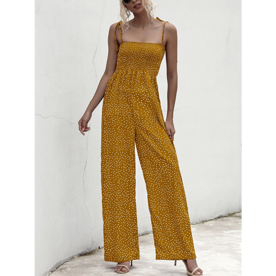 Square Neck Spaghetti Strap Jumpsuit Apparel and Accessories