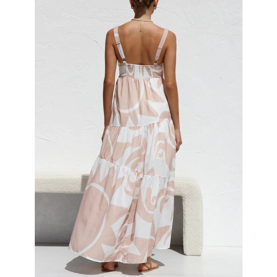 Square Neck Wide Strap Maxi Dress Apparel and Accessories