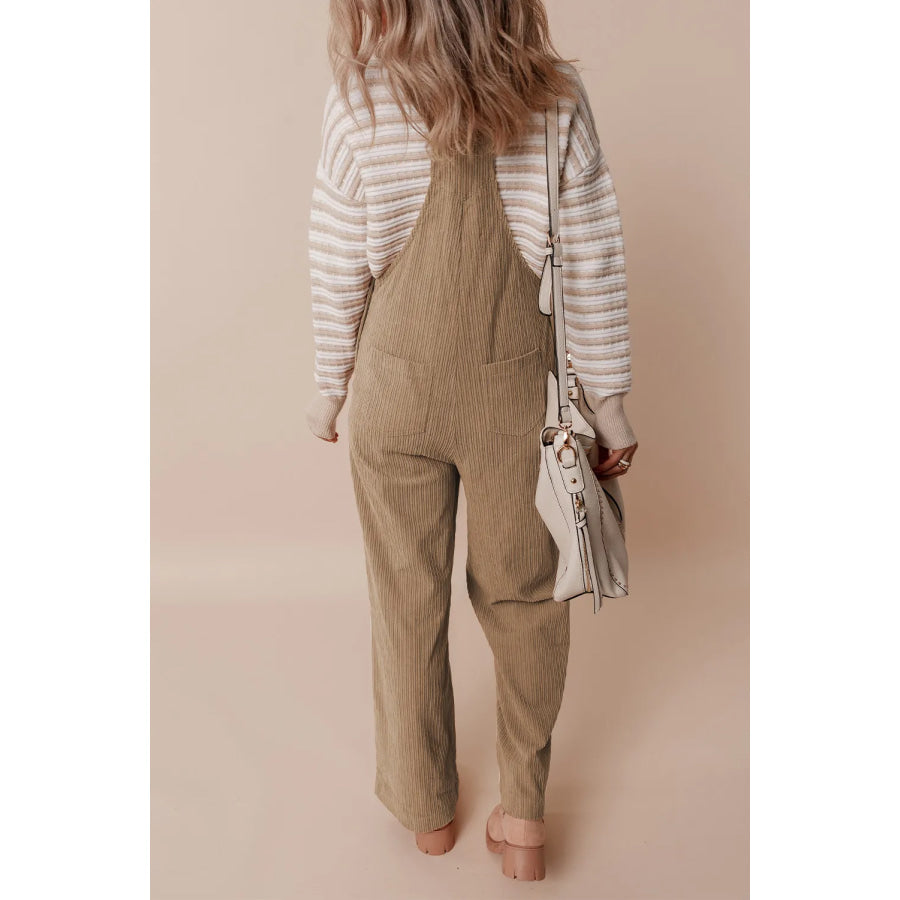 Square Neck Wide Strap Overalls Apparel and Accessories