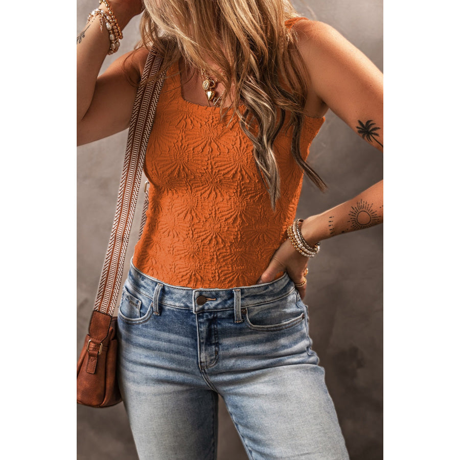 Square Neck Wide Strap Tank Apparel and Accessories