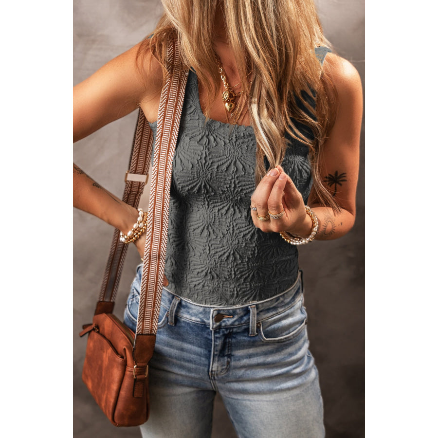 Square Neck Wide Strap Tank Apparel and Accessories