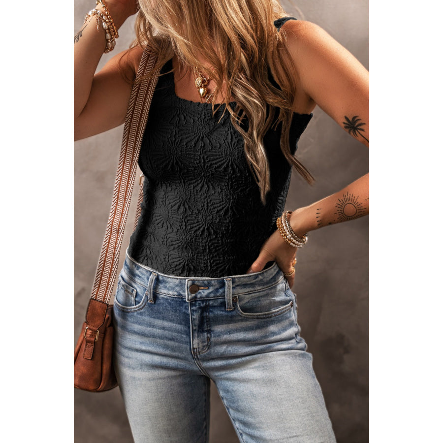 Square Neck Wide Strap Tank Apparel and Accessories