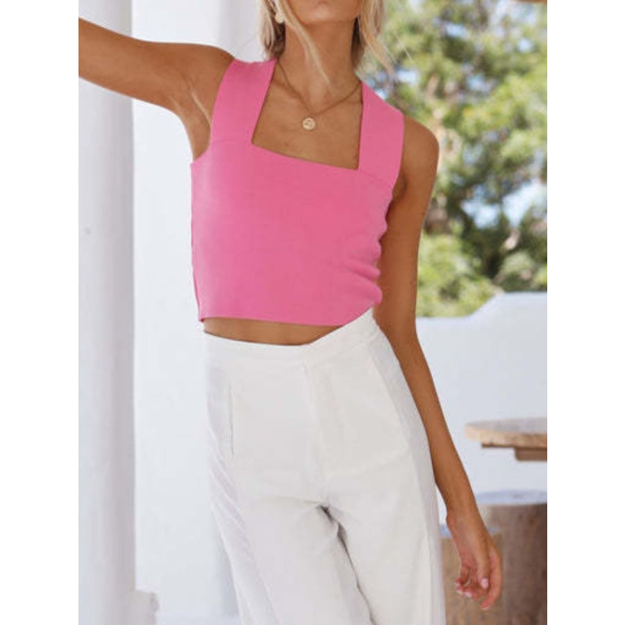 Square Neck Wide Strap Tank Apparel and Accessories