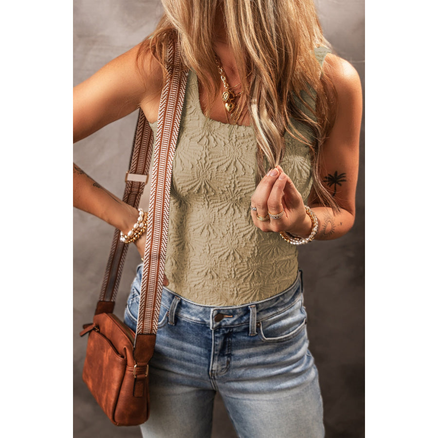 Square Neck Wide Strap Tank Apparel and Accessories