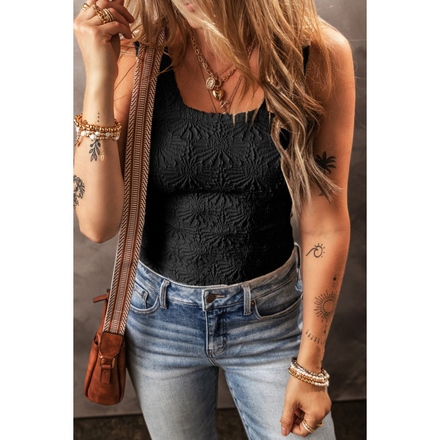 Square Neck Wide Strap Tank Apparel and Accessories