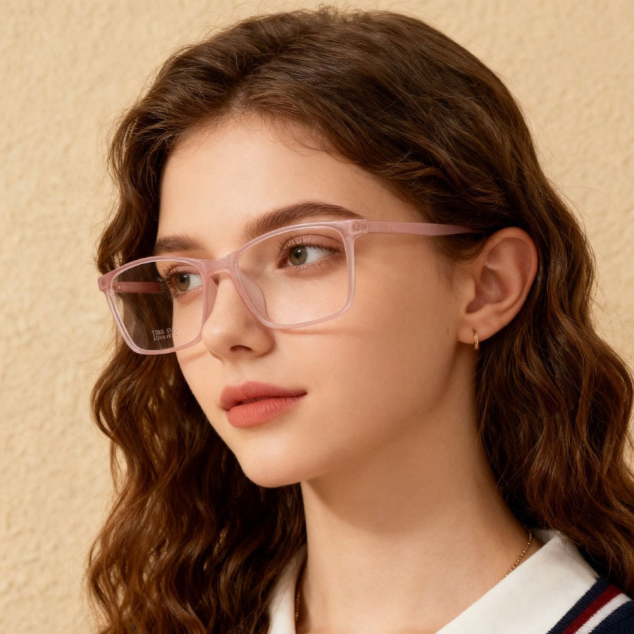 Square Optical glasses Blush Pink / ONESIZE Apparel and Accessories