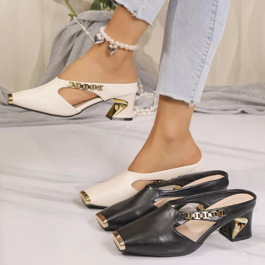 Square Toe Block Heel Sandals Apparel and Accessories