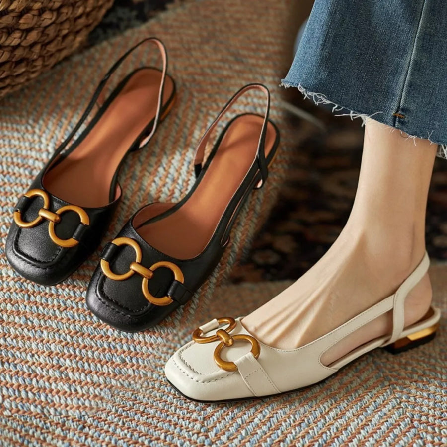 Square Toe Flats Sandals Apparel and Accessories