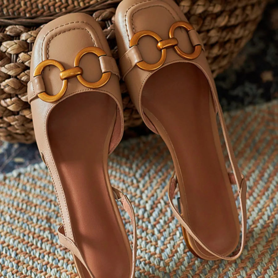 Square Toe Flats Sandals Apparel and Accessories