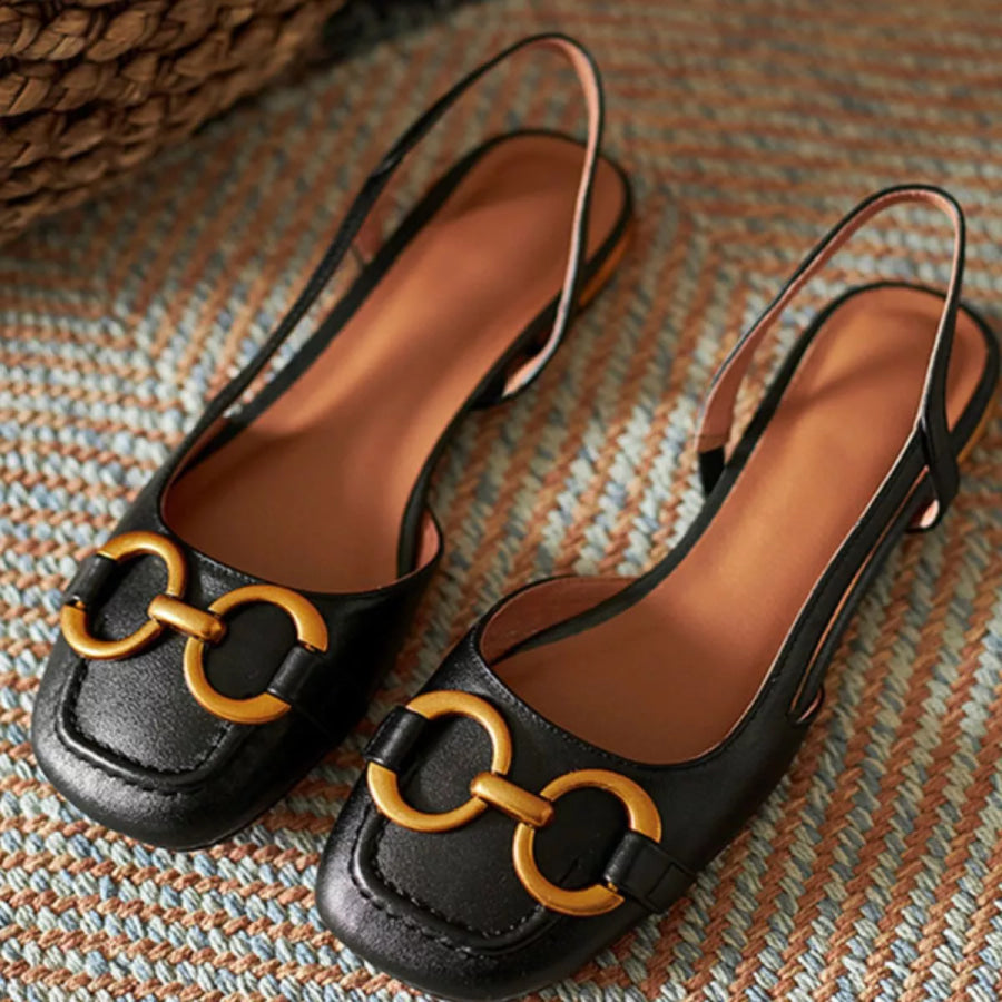 Square Toe Flats Sandals Apparel and Accessories
