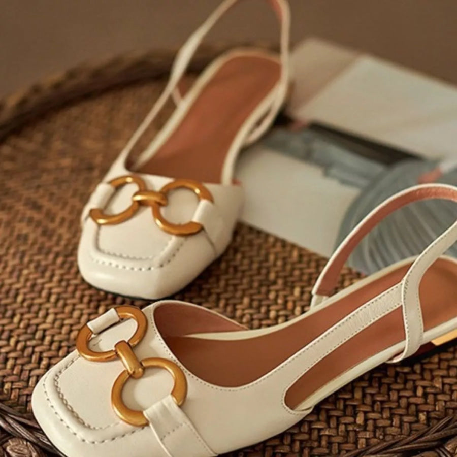 Square Toe Flats Sandals Apparel and Accessories