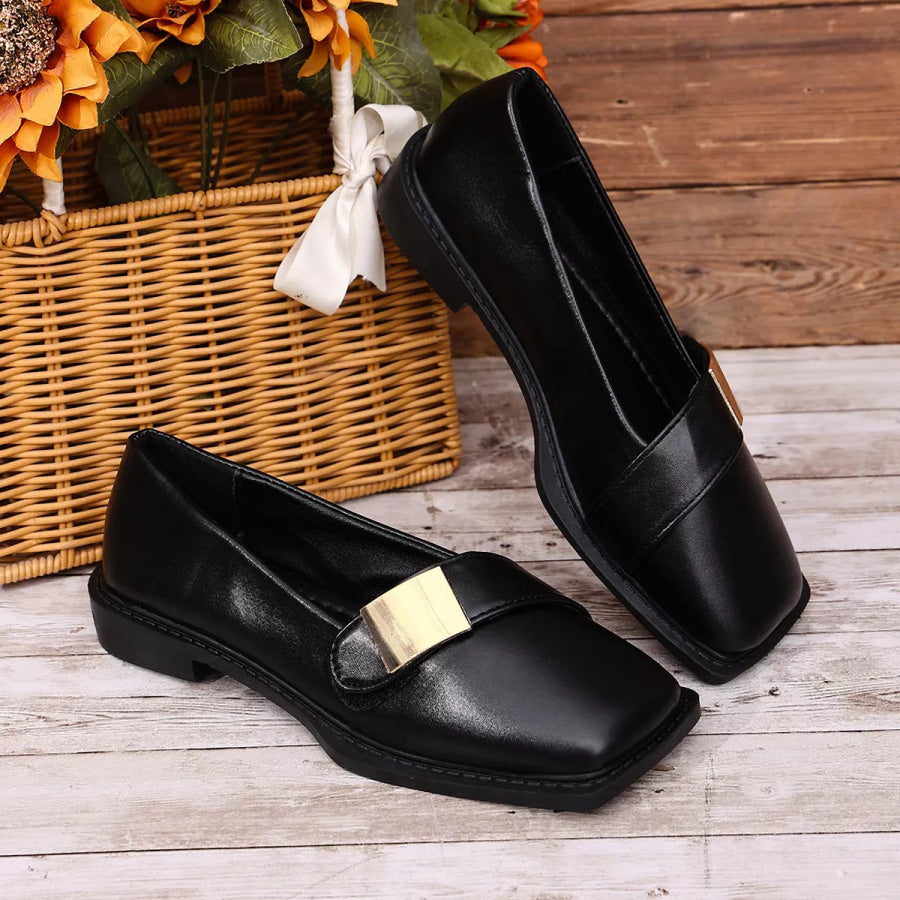 Square Toe Slip-Ons Apparel and Accessories