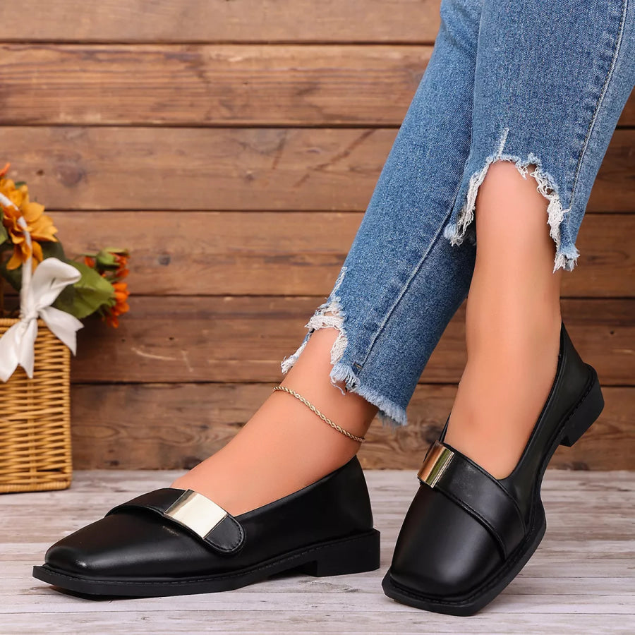 Square Toe Slip-Ons Apparel and Accessories