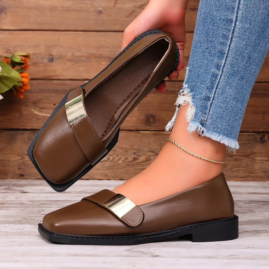 Square Toe Slip-Ons Apparel and Accessories