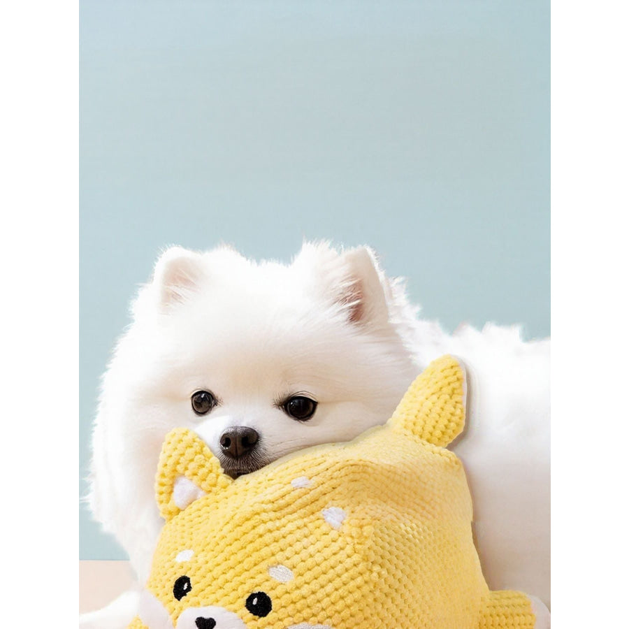 Squeaky Pet Plush Toy Yellow Dog / S Apparel and Accessories