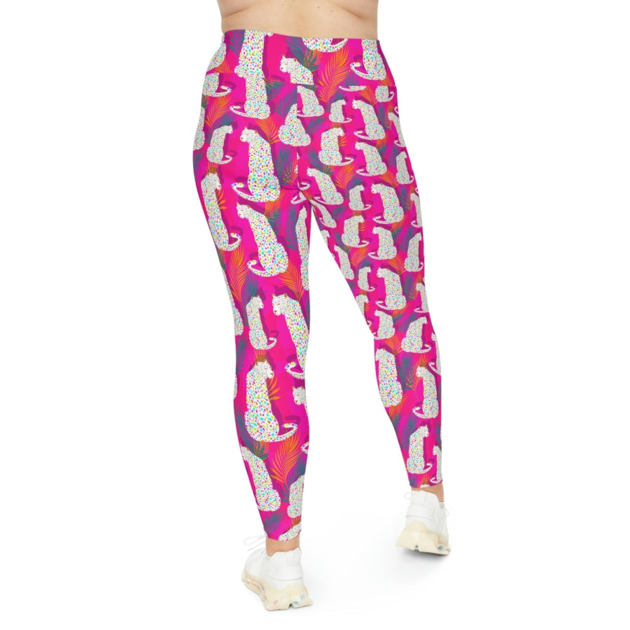 SRB Exclusive Design - Colourful Leopards - Plus Size Leggings All Over Prints